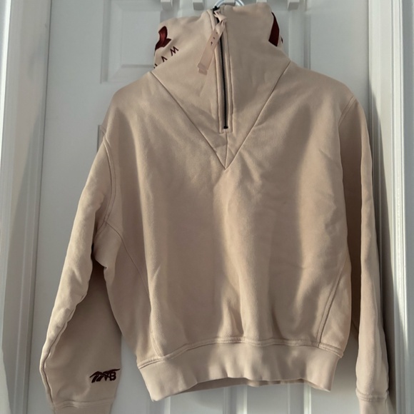 Reebok x Victoria bekham beige quater zip sweater - Picture 2 of 4